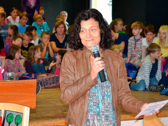 Sabine Meier bei ihrem Abschied in der Grundschule Schuttertal.  | Foto: Beate Zehnle-Lehmann