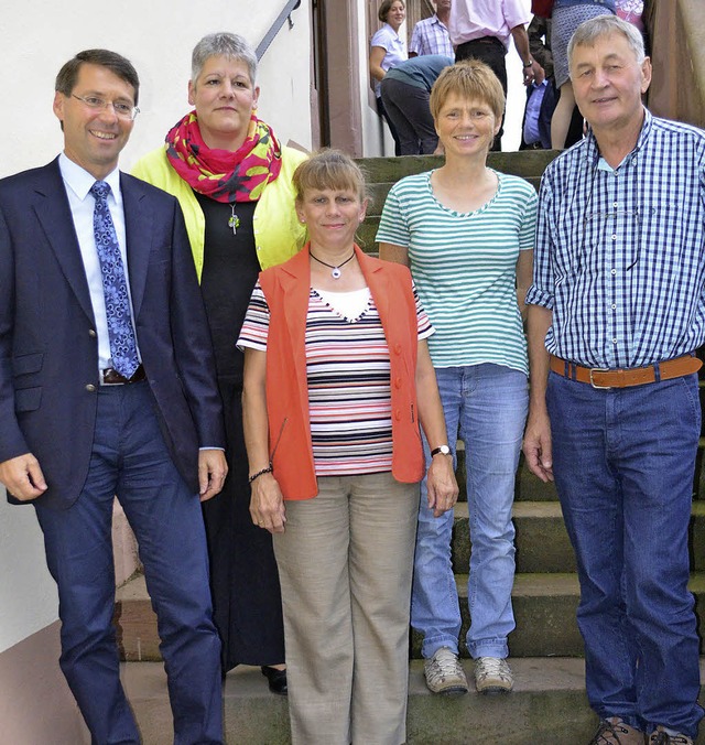 Die Reprsentanten der Stadt (von link..., Beate Kostanzer und Manfred Siegmund  | Foto: Klaus Fischer