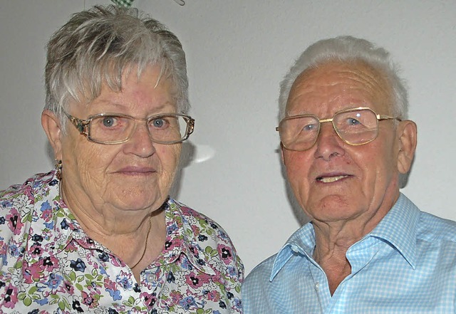 Helene und Hans Grimm sind  60 Jahre verheiratet.   | Foto: Petra Wunderle