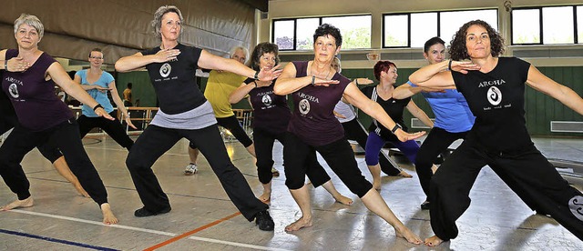 Eine Gruppe lieferte einen Vorgeschmac...Aroha-Kurs, der im September beginnt.   | Foto: Sandra Decoux-Kone