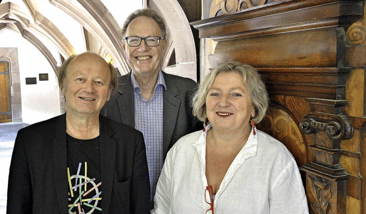 Der UL-Vorstand mit Atai Keller, Michael Moos, Irene Vogel  | Foto: Schneider
