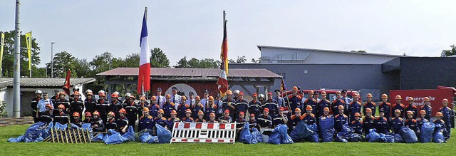 Die Teilnehmer des Jugendfeuerwehr-Zeltlagers in Staufen.  | Foto: Privat