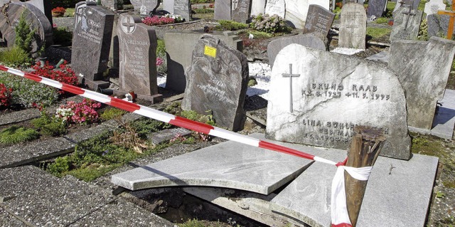 Die Regenflle haben auch den Mietersheimer Friedhof beschdigt.   | Foto: Heidi Fssel