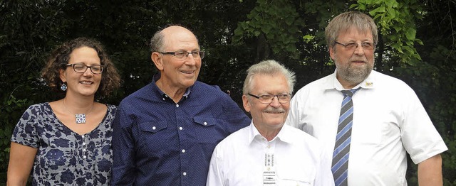 Konrektorin Birgit Andr, Heinrich Bu...ram Albitz und Rektor Wolfgang Schmitt  | Foto: Fortwngler-Enz