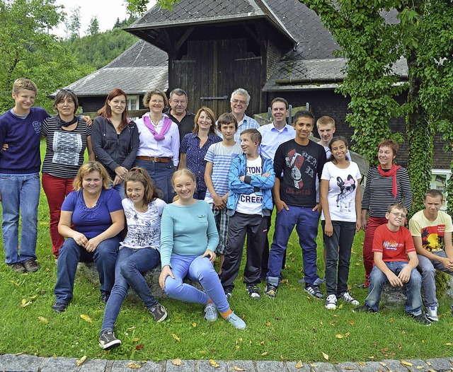 Schler und Lehrer sowie Praxisanleite...he Praxistage im Hofgut Himmelreich.    | Foto: Gerhard Lck