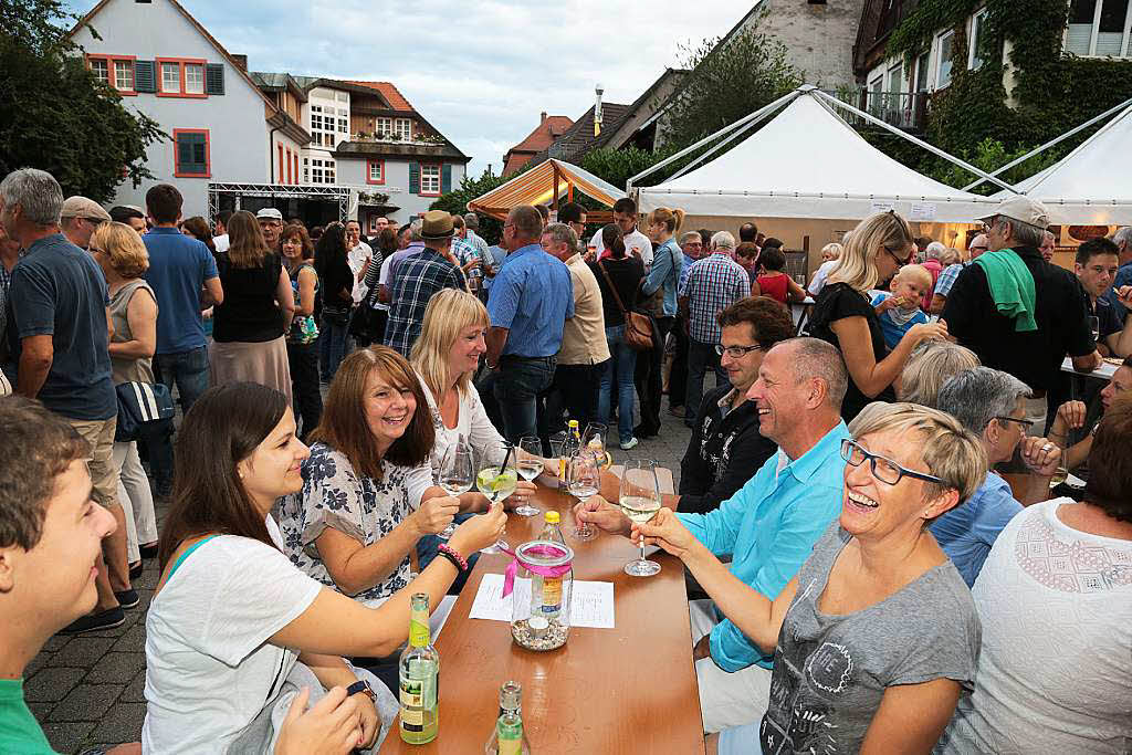 Partylaune bei der Weinparty im Rohanhof.<?ZP?>
