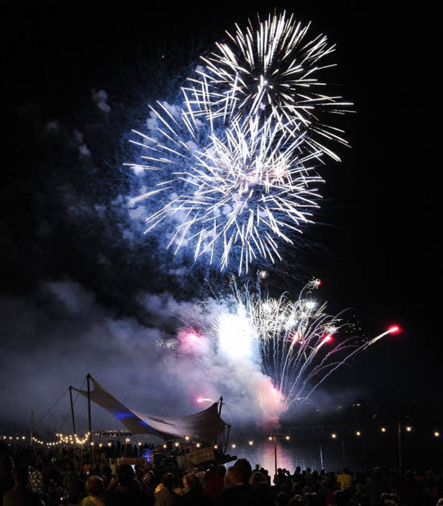 Ein Festhhepunkt war am Samstagabend das groe Feuerwerk.  | Foto: Thomas Kunz