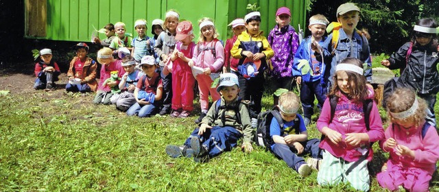 Zeller Kindergartenkinder wissen seit ...geht es knftig regelmig ins Grne.   | Foto: Privat