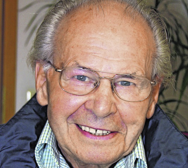 Josef Weiler  baute am Scheinbahnhof mit.    | Foto: Vollmer