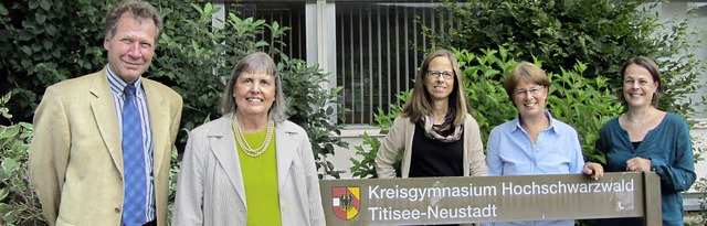 Deutschlehrerin Mary Ann Niemczura Von... Daniela Bauer und Marielle Borchert.   | Foto: Kreisgymnasium