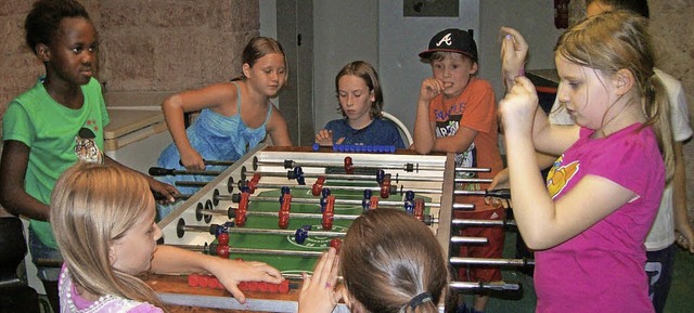 Viel Spa hatten die Kinder beim Tischkicker-Turnier.  | Foto: Stadt kenzingen