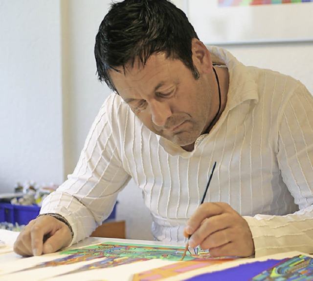 Den Knstler Romain Burgy kann man im Rahmend es Kunstsommers kennenlernen.  | Foto: Privat