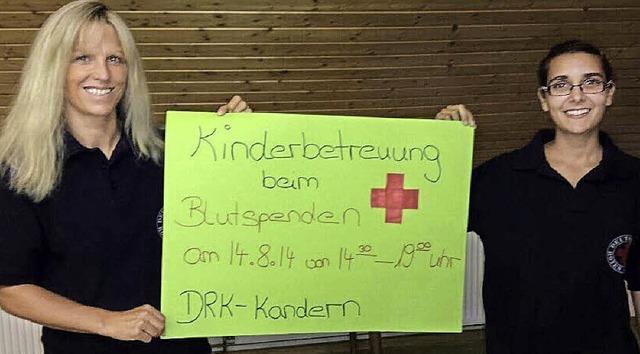 Ruth Spreter (links) und Annkathrin Br...pendetermins eine Kinderbetreuung an.   | Foto: Privat