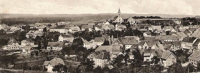 Stadtansicht von Bonndorf etwa 1924. G...FotoNurRepro>Schulze</BZ-FotoNurRepro>  | Foto: Uli Schulze