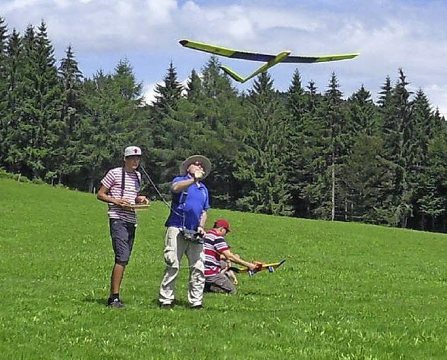 Modellfliegerpiloten in Aktion   | Foto: ZVG
