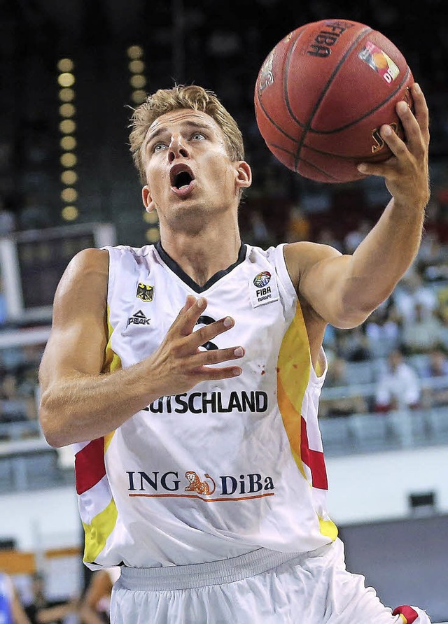 Hoch gesteckte  Ziele: Basketball-Kapitn  Heiko Schaffartzik  | Foto: dpa