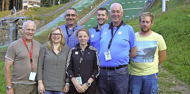 Empfang im Rahmen der FIS-Cup-Wettbewe...rrer und Wettkampfleiter Michael Lais.  | Foto: Dieter Maurer