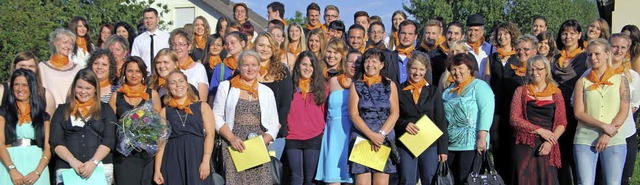 Die Absolventen der Theresia-Scherer-S...  ihren erfolgreichen Berufsabschluss.  | Foto: ZVG