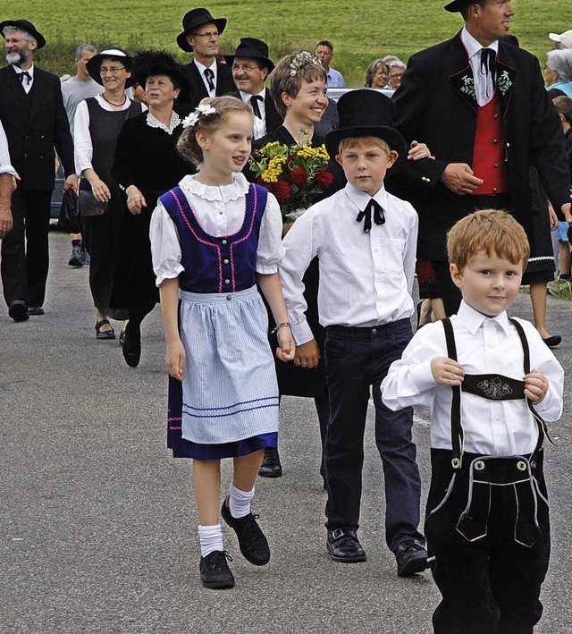 Traditionell ging dem Festnachmittag e...t einmal einen Schluck aus der Pulle.   | Foto: Sahli