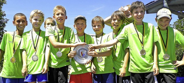 Sdbadische Vize-Meister sind diese jungen Leichtathleten  aus Denzlingen.   | Foto: Privat