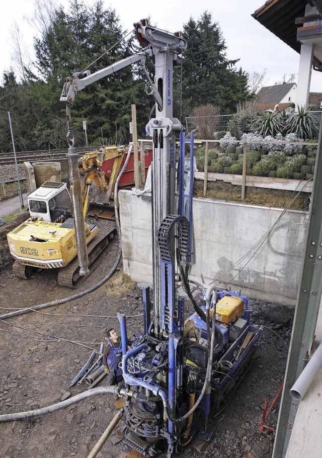 Der Einsatz der Spezialbohrmaschine ka...he in Herrischried beobachtet werden.   | Foto: BZ