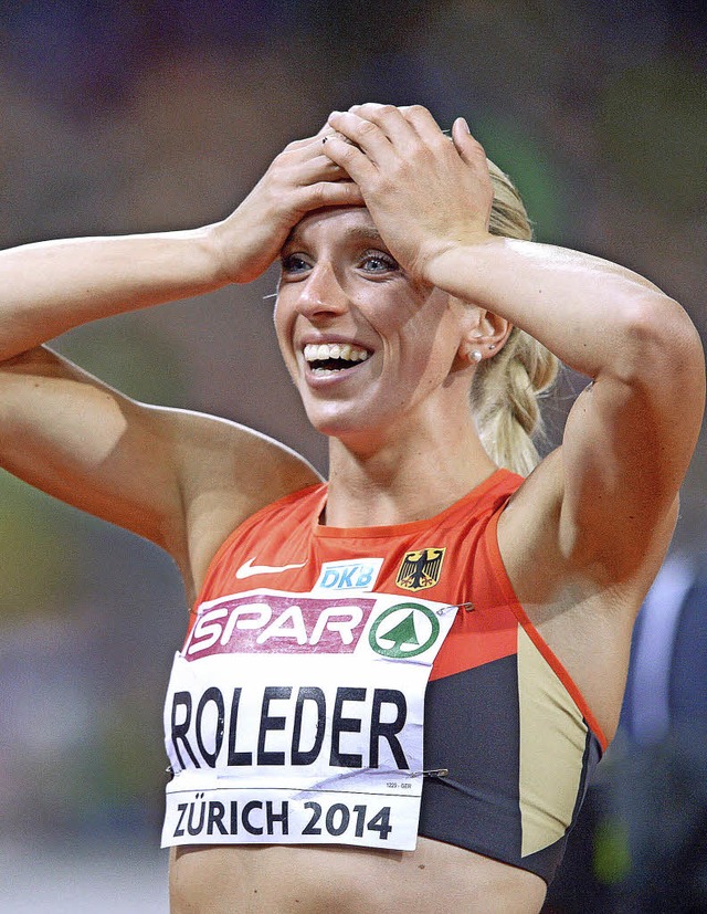 Cindy Roleder freut sich ber EM-Bronze.  | Foto: dpa
