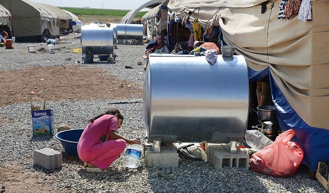In Sicherheit: Jesiden in einem Flchtlingscamp   | Foto: AFP