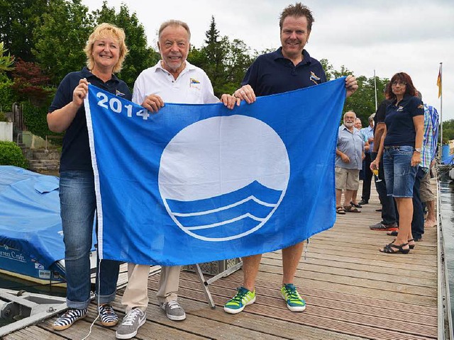 Schon 17-mal in Folge bekam der Yachtc...ld Frhle (Mitte) und Ralf Geimller.   | Foto: Martin Eckert