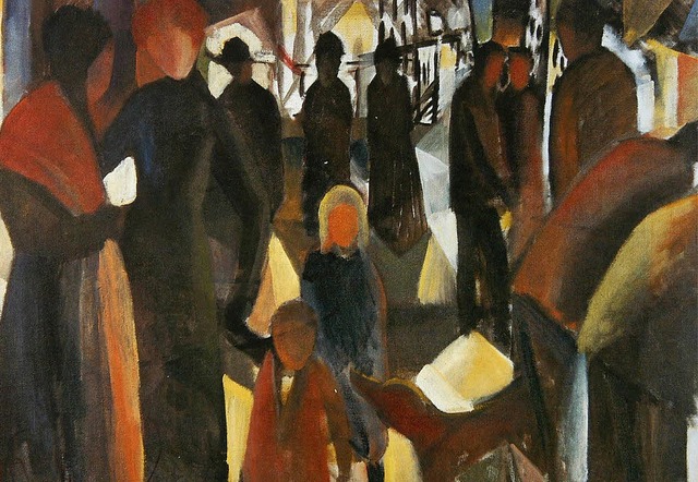 August Macke, Abschied, (Mobilmachung)1914   | Foto: ZVG