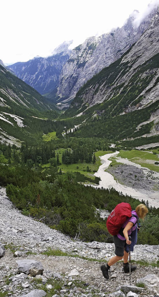 Der Blick ins Reintal auf dem langen Weg zur Zugspitze.   | Foto: Privat