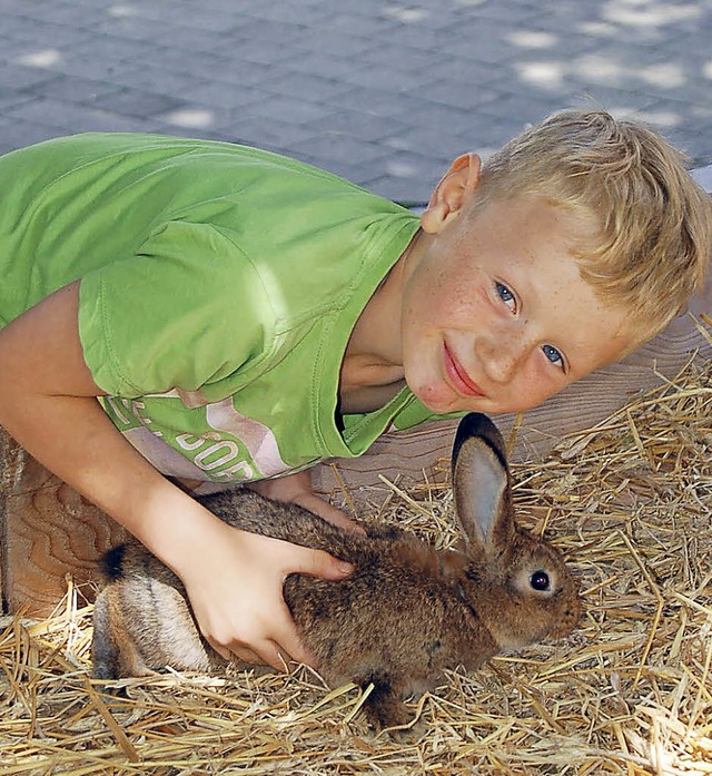 Kinder lieben Tiere. Fr die Ergebniss...die Zchterfreunde in Glottertal eher   | Foto: Chris. Ringwald