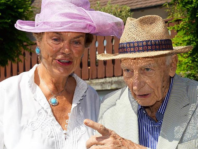 Alt-Bundesprsident Walter Scheel (FDP) und seine Frau Barbara   | Foto: dpa