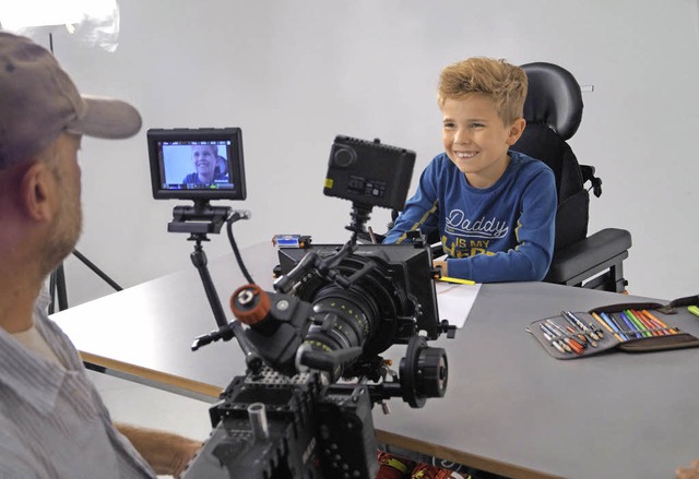 Sebastian Sommer ist acht Jahre alt un... der jetzt in Ohlsbach gedreht wurde.   | Foto: christine Storck