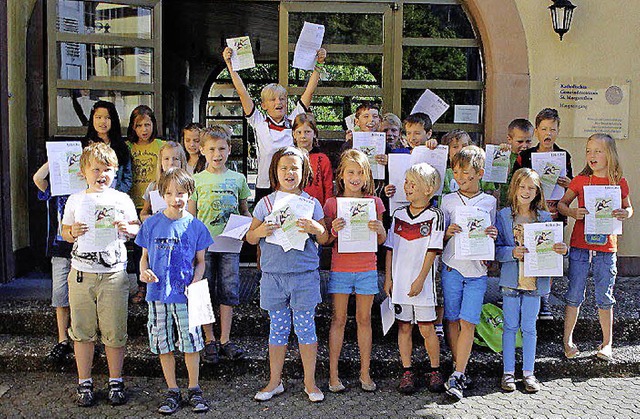 Aktion zur Lesefrderung der Bcherei ...Abschluss den Bibliotheksfhrerschein.  | Foto: ZVG