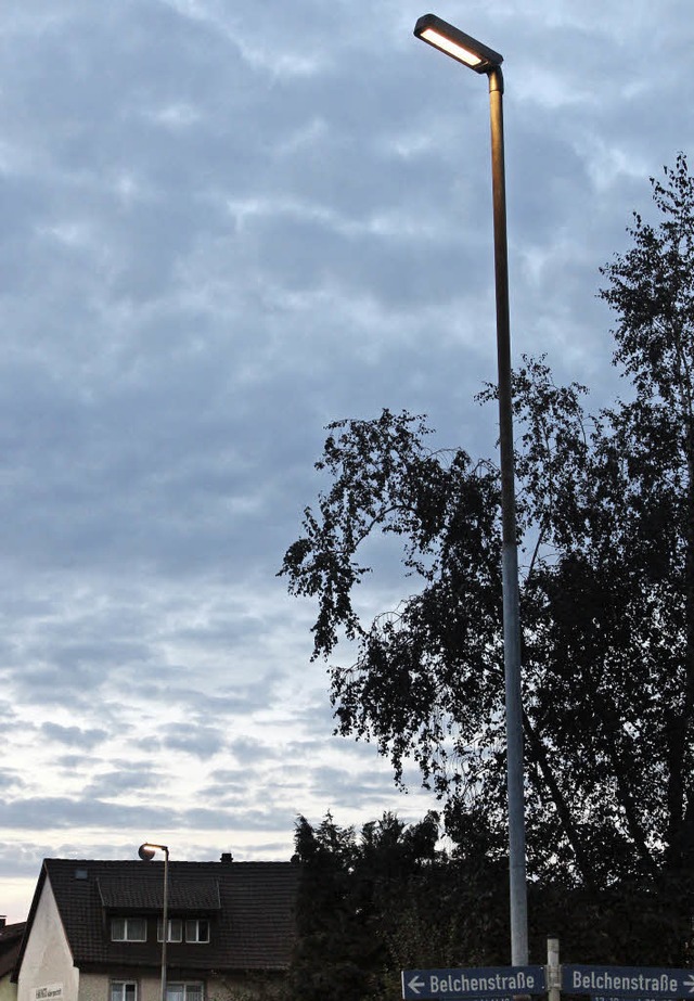 Licht an: In der Hllsteiner Belchenst... Steinens Straen schon mal anschauen.  | Foto: Anja Bertsch