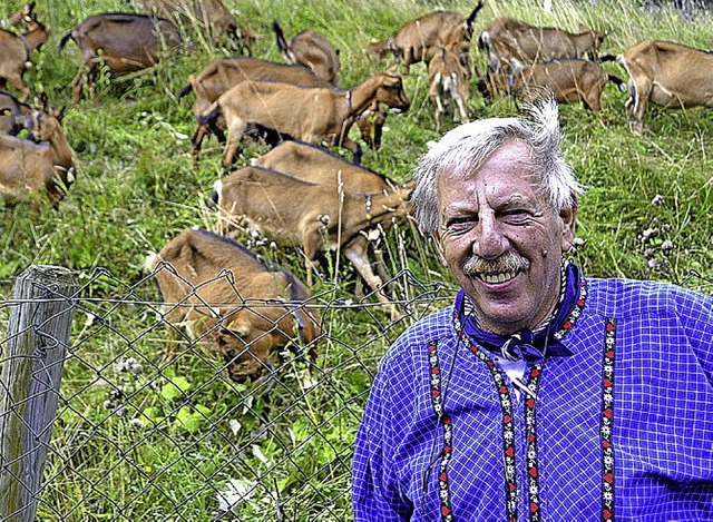 Herr der Ziegen: Karlheinz Imbery  | Foto: Paul Berger