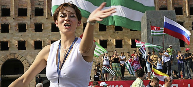 2008 feierte Abchasien die Anerkennung durch Moskau.   | Foto: AFP