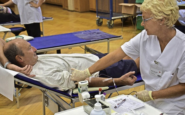 Beim Blutspendeaktion in Kollnau.   | Foto: Hubert Bleyer