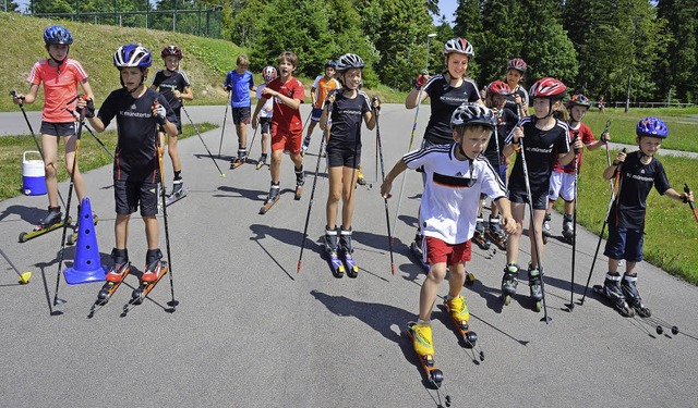 Kinder beim Sommertraining des Skiclubs Wieden   | Foto: Gabriele Hennicke