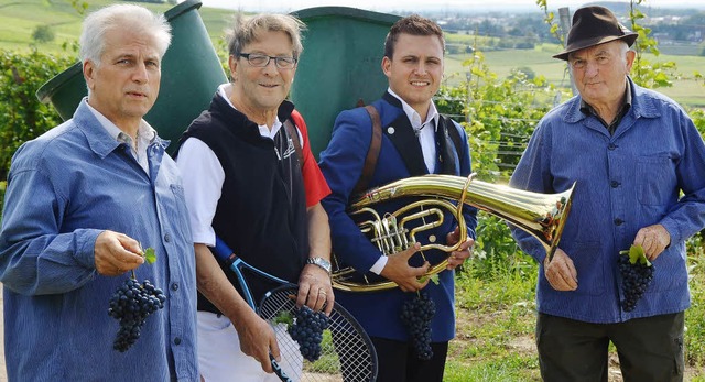 Freuen sich aufs Wochenende: Festprsi...sclub und Meik Stork vom Musikverein.   | Foto: Kathrin Blum