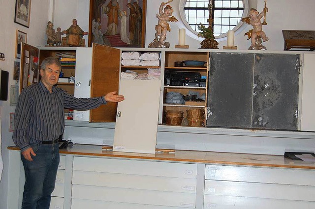 Meinrad Lorbeer ist fassungslos ber d...erstrung in der Dreifaltigkeitskirche  | Foto: Puppe