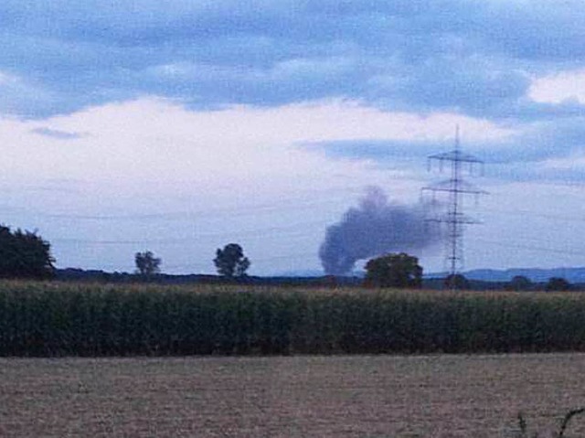 Die Rauchsule bei Orschweier war weithin zu sehen.  | Foto: Privat