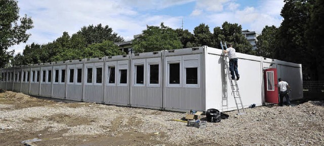 Container fr die Anne-Frank-Schule im Stadtteil Betzenhausen  | Foto: Thomas Kunz