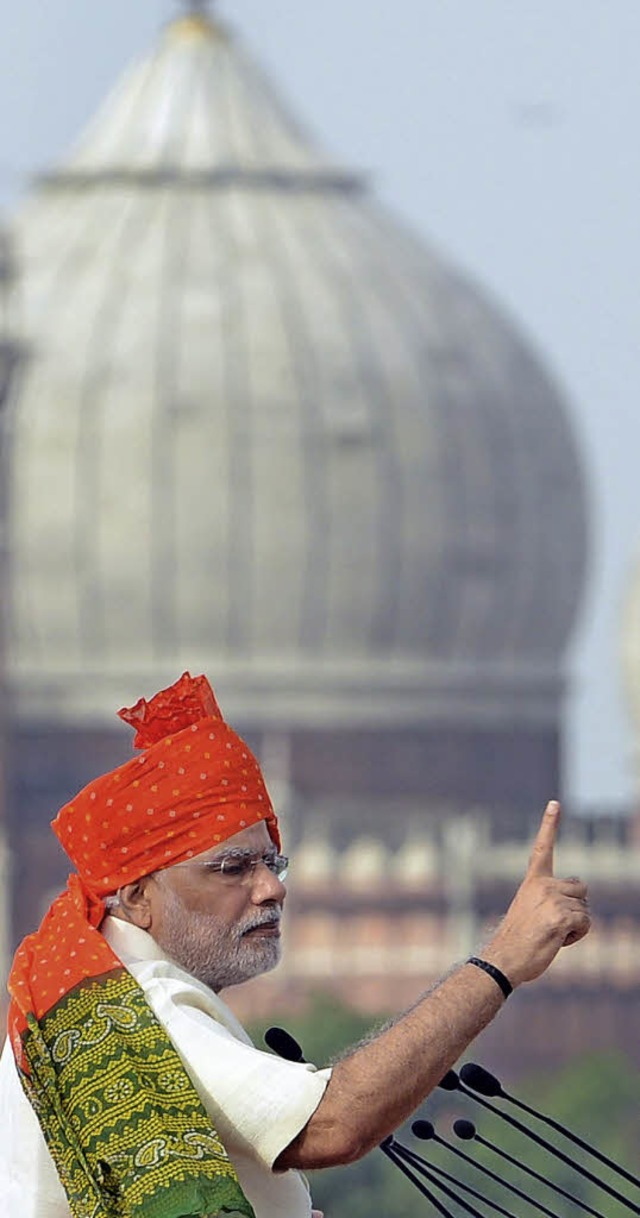 Indiens neuer Premier  Modi hat ehrgei... Der Ganges habe ihn gewhlt, sagt er.  | Foto: AFP