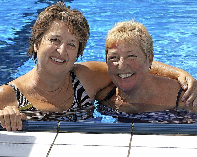 &#8222;Egal ob&#8217;s regnet oder don...Marzluf schwimmen tglich ihre Runden.  | Foto: Christine Storck-Haupt