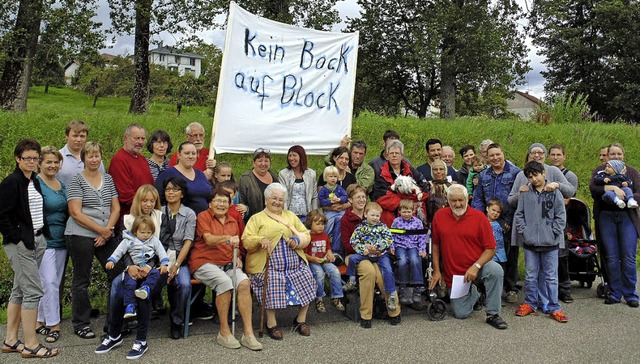 &#8222;Kein Bock auf Block&#8220;: So lautet in Hochsal die Botschaft.   | Foto: Michael Gottstein