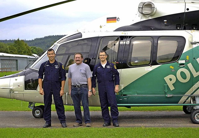 Gro war die Freude bei Erwin Stritt a...s der Moment des Abfluges nher rckte  | Foto: Polizei