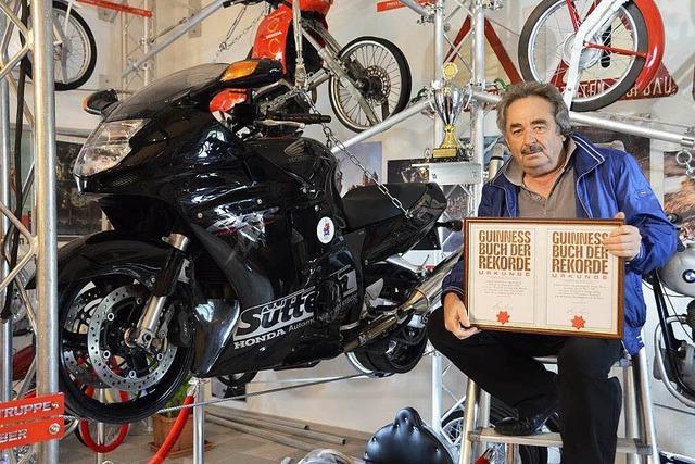 Hochseilartist kauft Rekord-Motorrad zurck