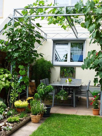 Elisabeth Gut: Wir haben vor 6 Jahren das Haus am Unterbaselweg gekauft, dessen Garten fast ausschlielich aus alten Bumen und Bschen bestand. Hier das Resultat unserer Arbeit!