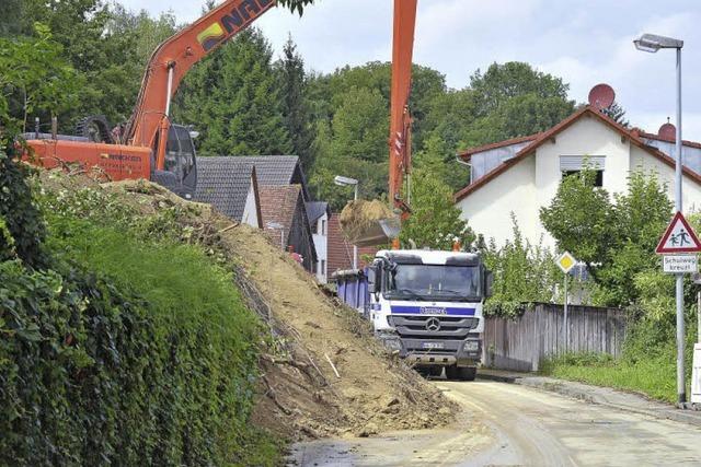 Spezialbagger fr Arbeiten am Hang